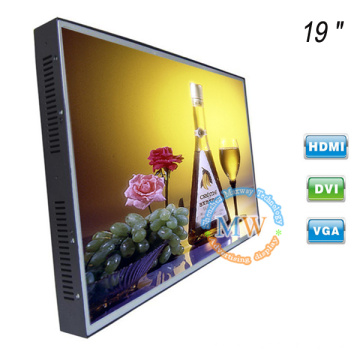 19 inch open frame LCD monitor HDMI VGA DVI with 5:4 resolution 1280 1024